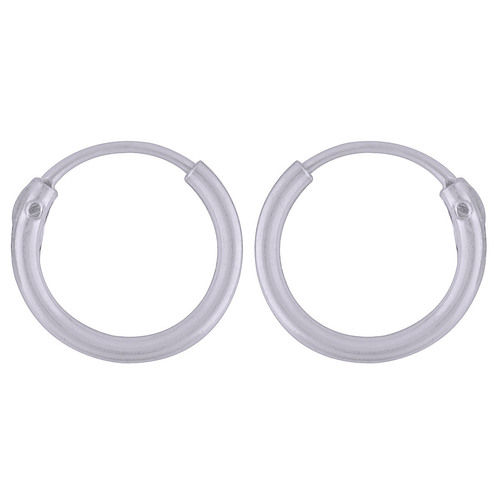 Plain 925 Sterling Solid Silver Bali Earrings Gender: Children