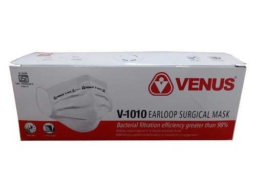50Pcs Disposable Surgeons Face Mask - Non-Woven Fabric, Isolated Protection from Virus, Unisex, Single-Use Design for Medical Settings