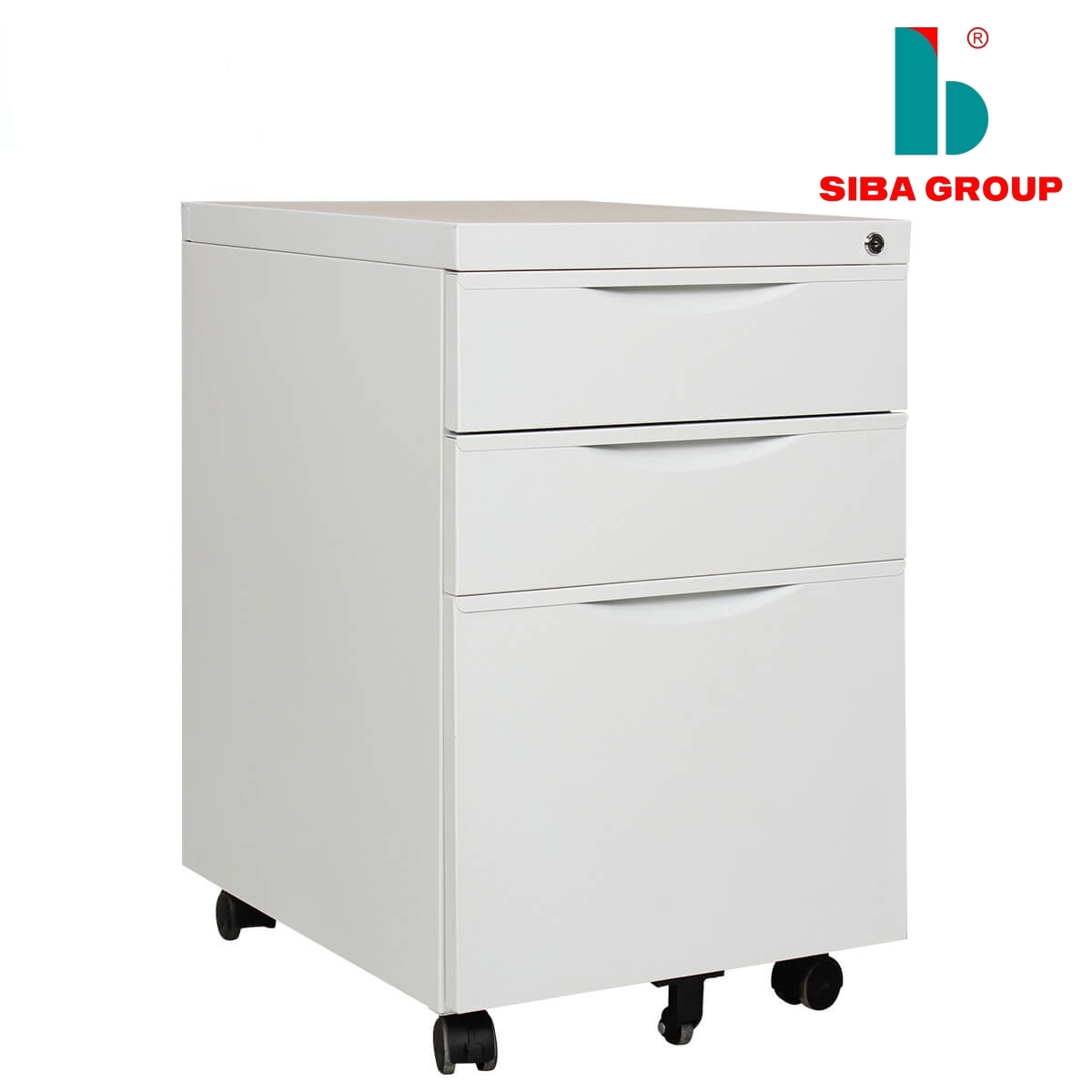 Machine Made Hot Sale 3 Drawer Steel Office Use White Metal File Storage Mobile Pedestal Cabinet