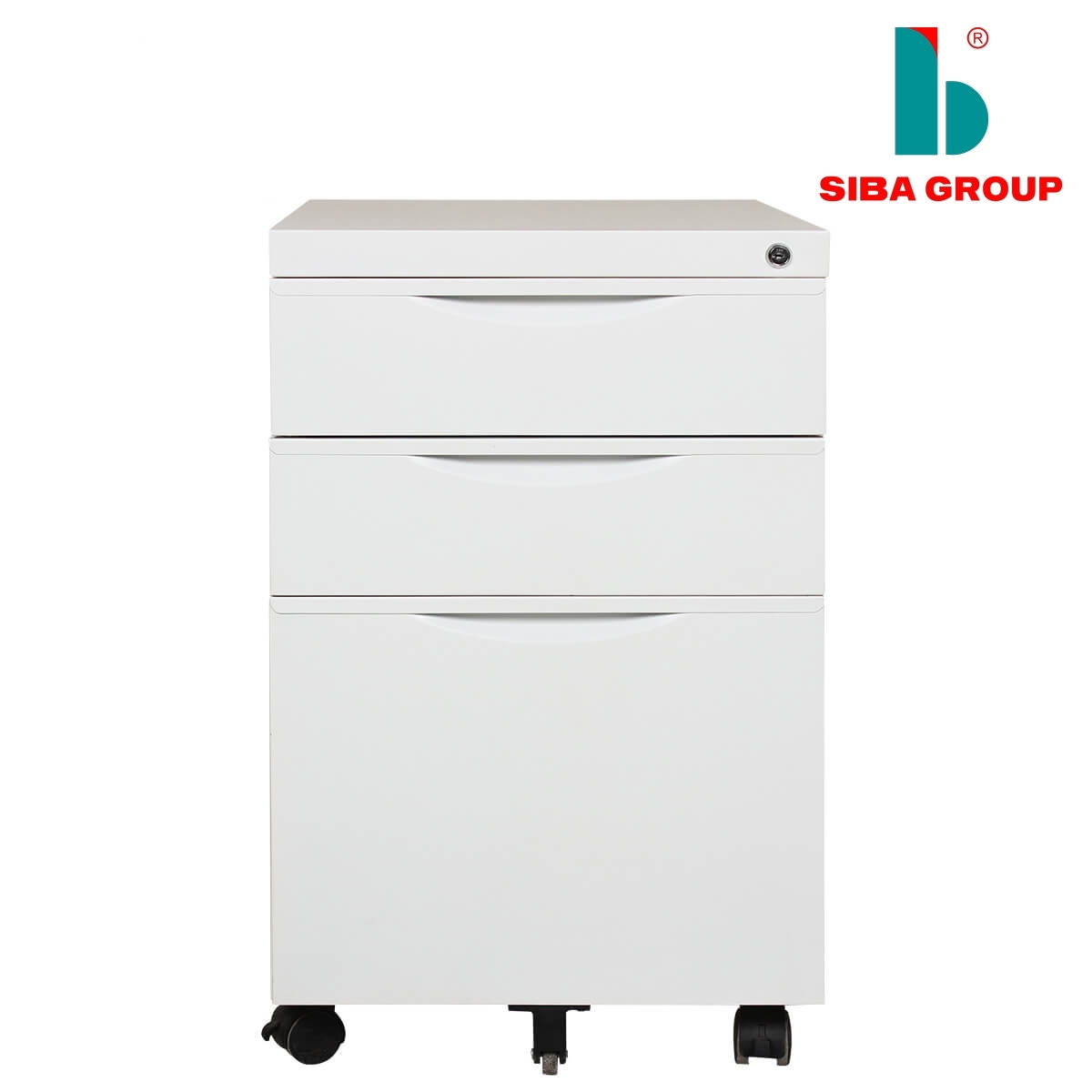 Machine Made Hot Sale 3 Drawer Steel Office Use White Metal File Storage Mobile Pedestal Cabinet
