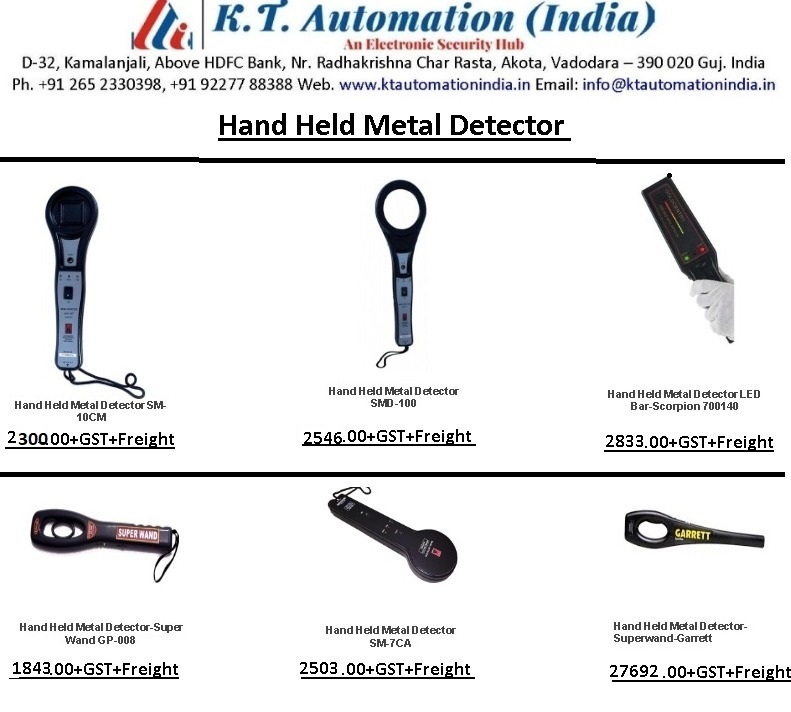 Hand Held Metal Detector - Super High Sensitivity, Pvc Material, Black Color, Led Bar-scorpion 700140 With Alarm Feature For Security Safety