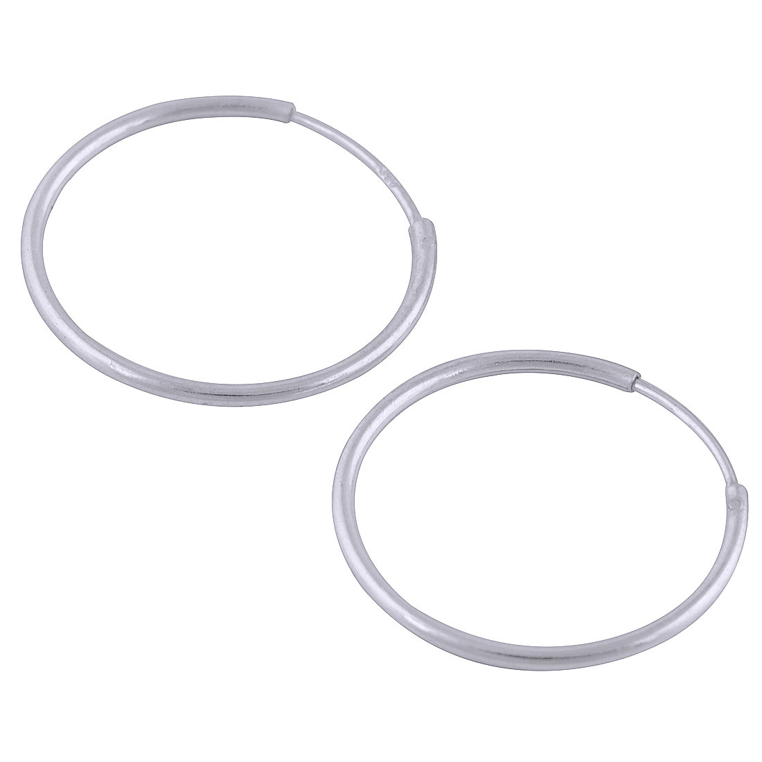 Plain 925 Sterling Solid Silver Bali Earrings Gender: Children