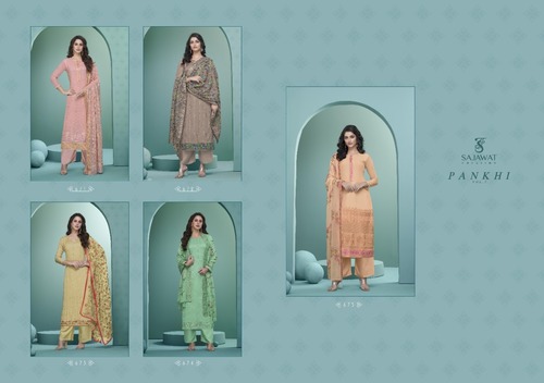 5 Different Colours Georgette Festive Wear Kurti Set