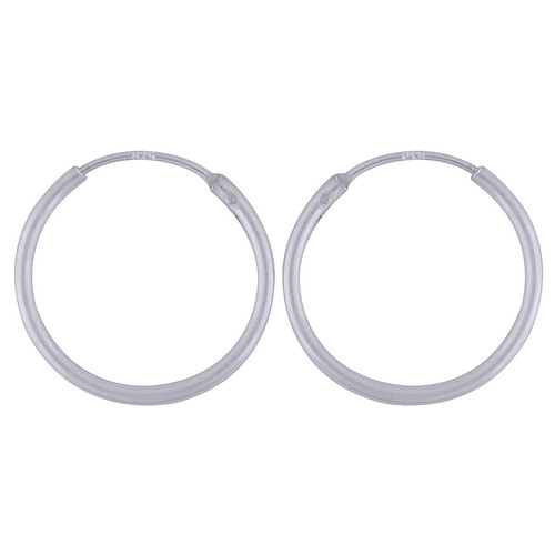 Plain 925 Sterling Solid Silver Bali Earrings Gender: Children