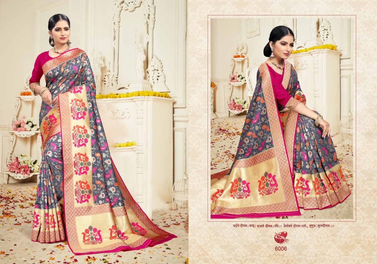 Patang Saree - Royal Bhandhni Double Fabric Silk Weave, Multi Color Art Silk For Party Wear