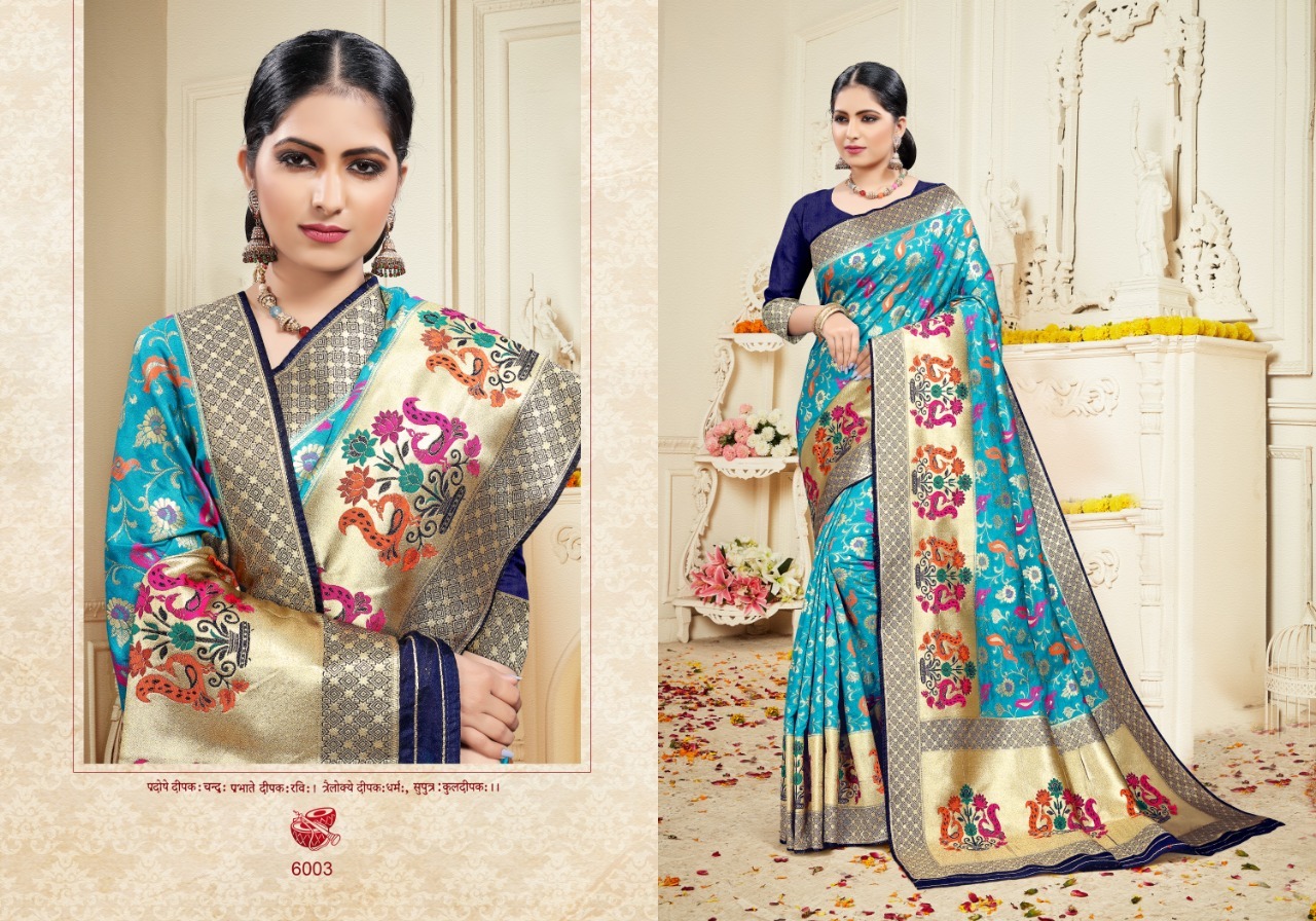 Patang Saree - Royal Bhandhni Double Fabric Silk Weave, Multi Color Art Silk For Party Wear