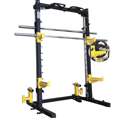 Power Rack With Smith Machine - Durable Steel Frame, Compact Design , Effortless Operation For Chest Exercises