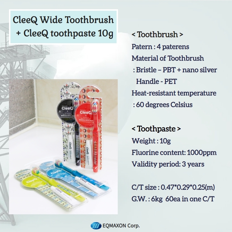 Cleeq Wide Toothbrush - Cleeq Toothpaste 10g