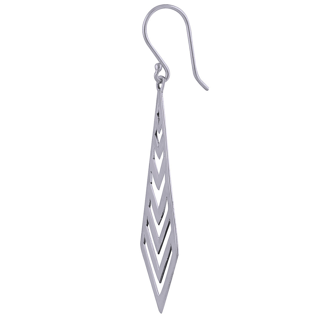 Kite Shape Pattern Plain 925 Sterling Solid Silver Earrings Gender: Children