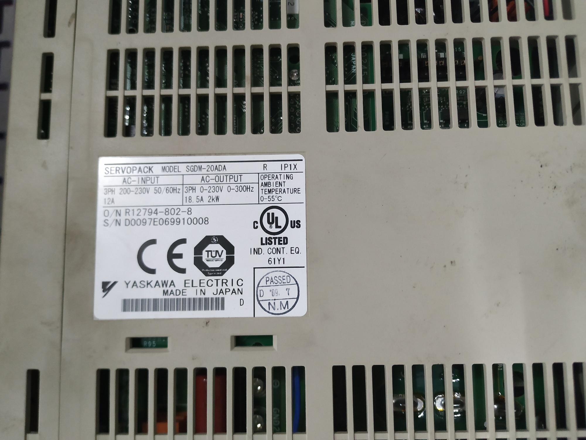 Yaskawa Ac Servo Drive Sgdm-20ada