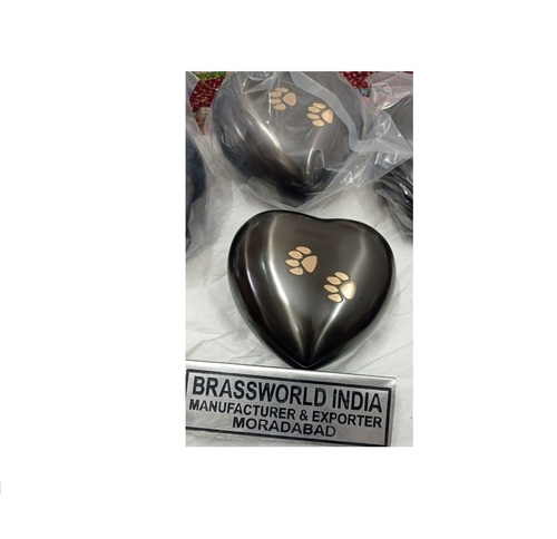 ब्रास एन्थ्रेसाइट ग्रे हार्ट कलश अंतिम संस्कार की आपूर्ति