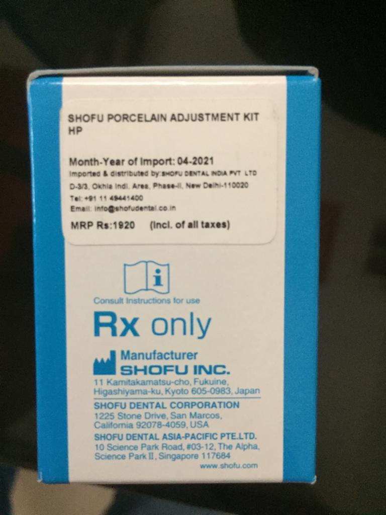 Plastic Shofu Porcelain Adjustment Kit Dental Accessories
