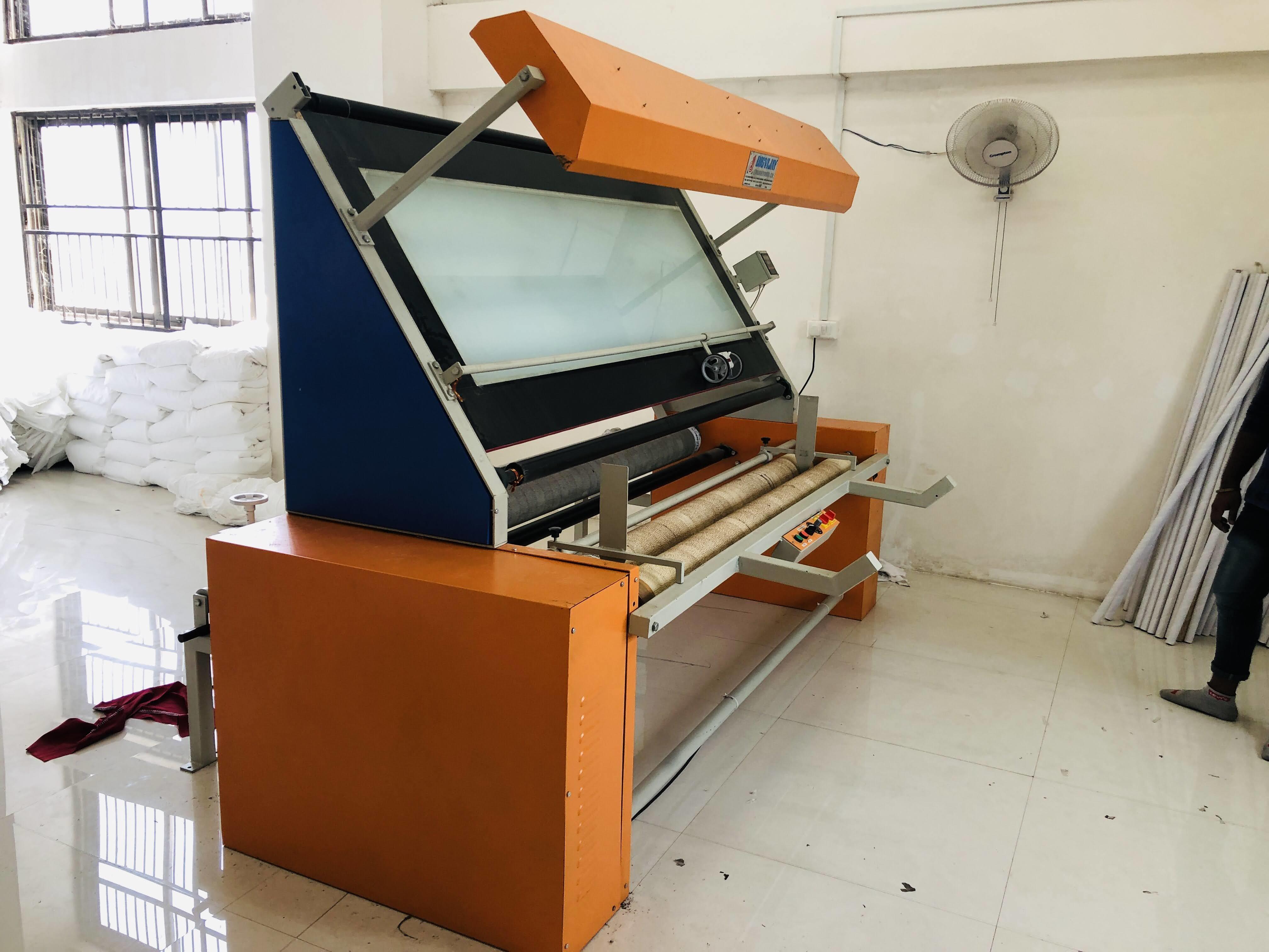 Roll To Roll Fabric Inspection Machine - Electronic, 3 Phase Control Mode | Blue, Industrial Usage, Ensures Quality Measurement & Material Specifications