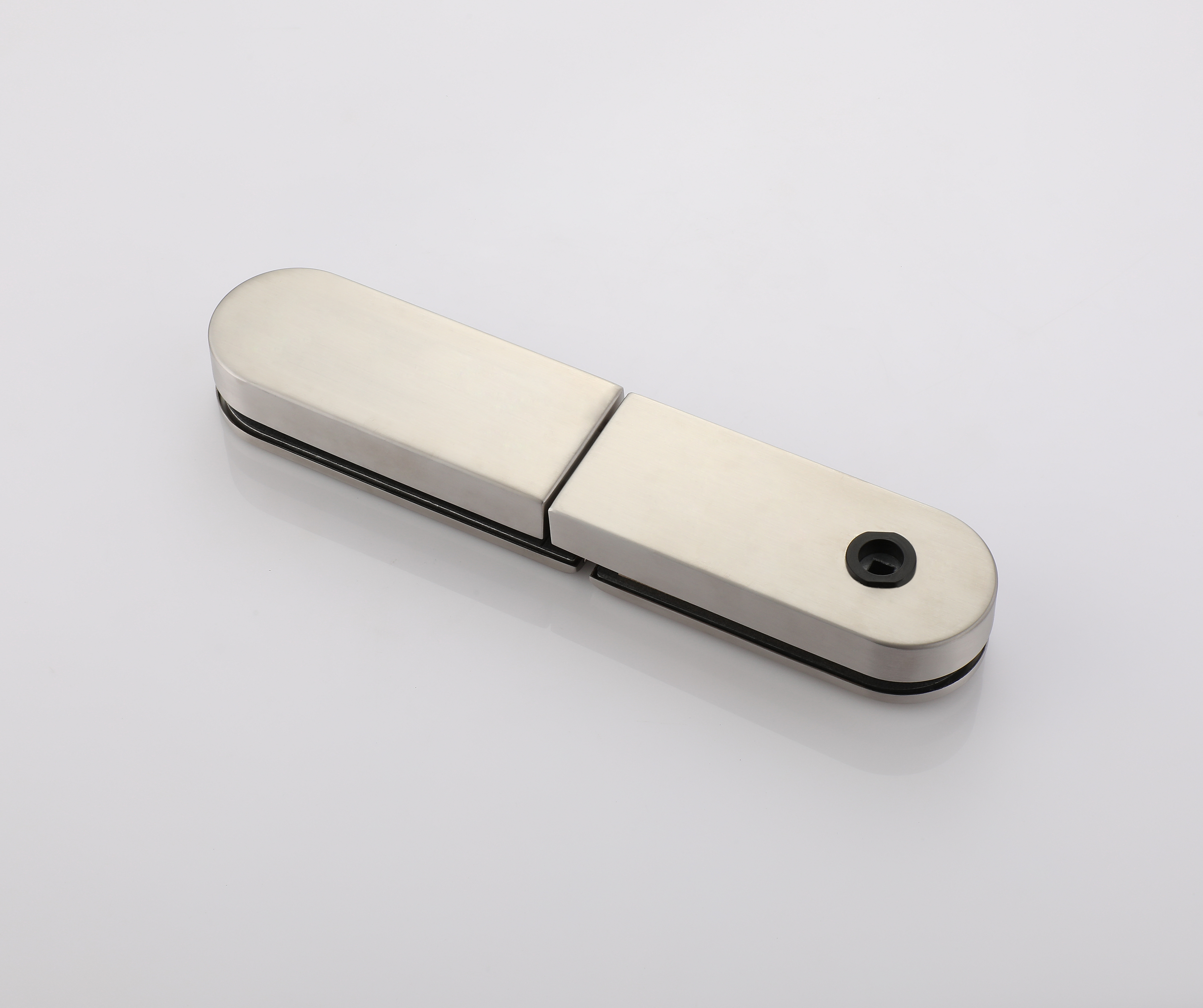 Glass Door Lock - 100mm X 50mm | Stainless Steel Silver And Black Finish Key Lock Design Surface Mount For 8-12mm Glass