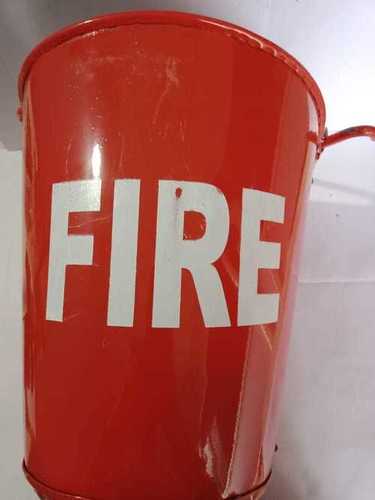 Fire Bucket - Steel Material, Red Color | Suitable for Commercial Use in Buildings and Hospitals