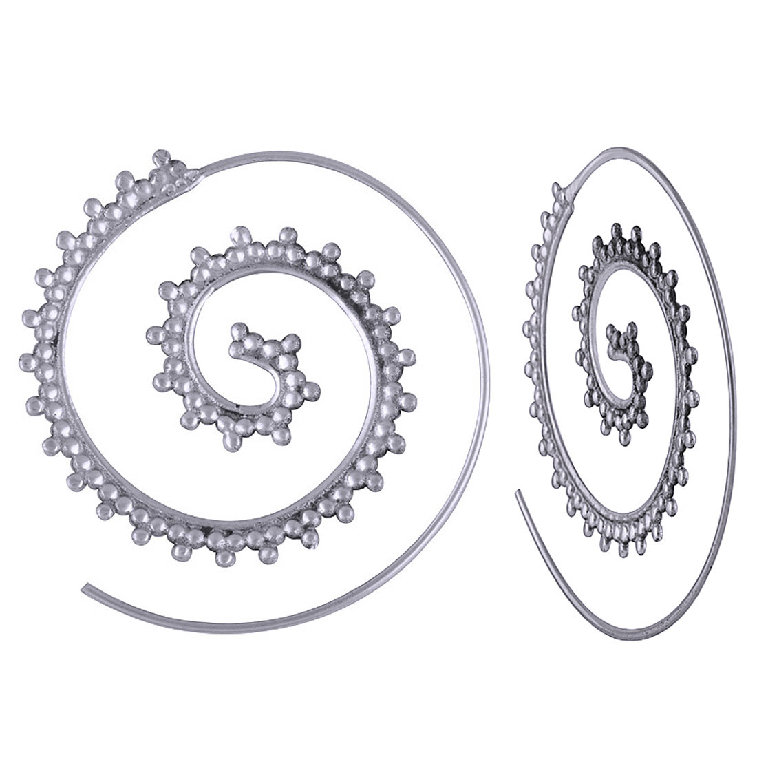 Authentic Handwork Plain 925 Sterling Solid Silver Hoop Earrings Gender: Children