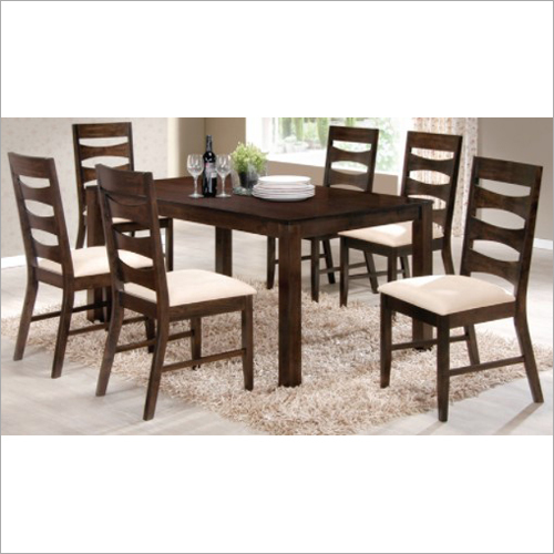 Wooded Dining Table Set Indoor Furniture