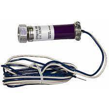 Honeywell Flame Sensor C7027a - Vertical Cylindrical Shape, 0.5 Inch Size, Purple And White Color | Dynamic Self-checking For Ultraviolet Sensing