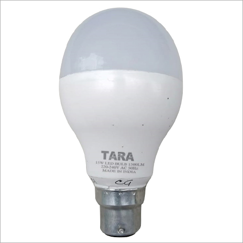 15 Watt LED Bulb - White Light Color, Ideal for Domestic Use, Energy Efficient Design