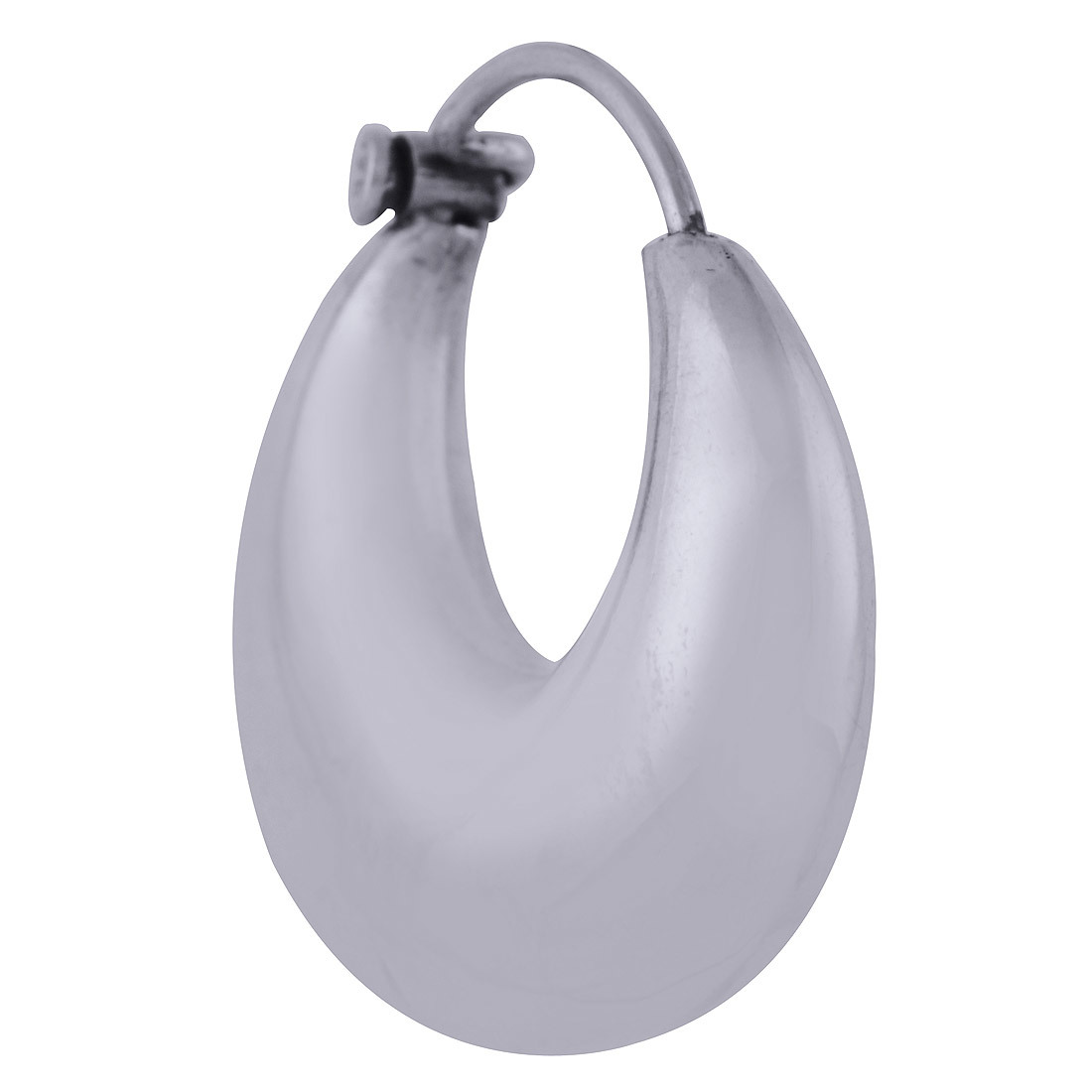 Plain 925 Sterling Solid Silver Bali Earrings Gender: Children