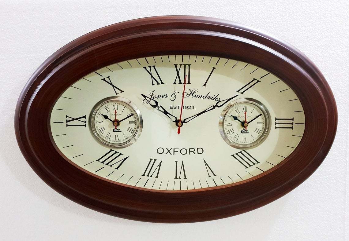 Antique Finish Wooden Wall Clock