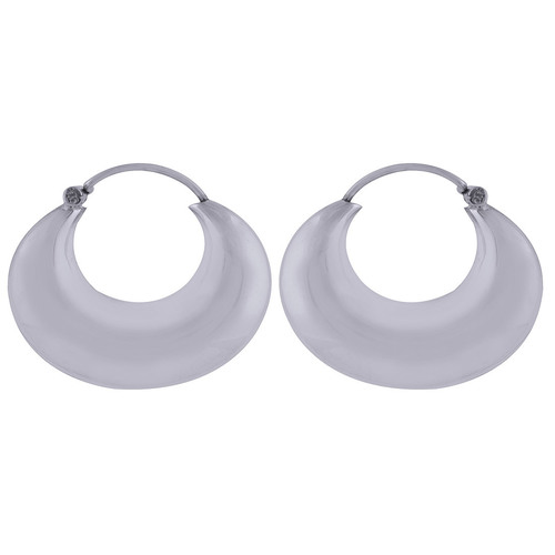 Plain 925 Sterling Solid Silver Bali Earrings Gender: Children