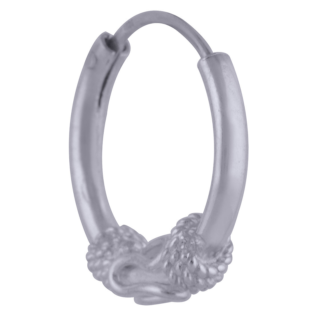 Plain 925 Sterling Solid Silver Bali Earrings Gender: Children