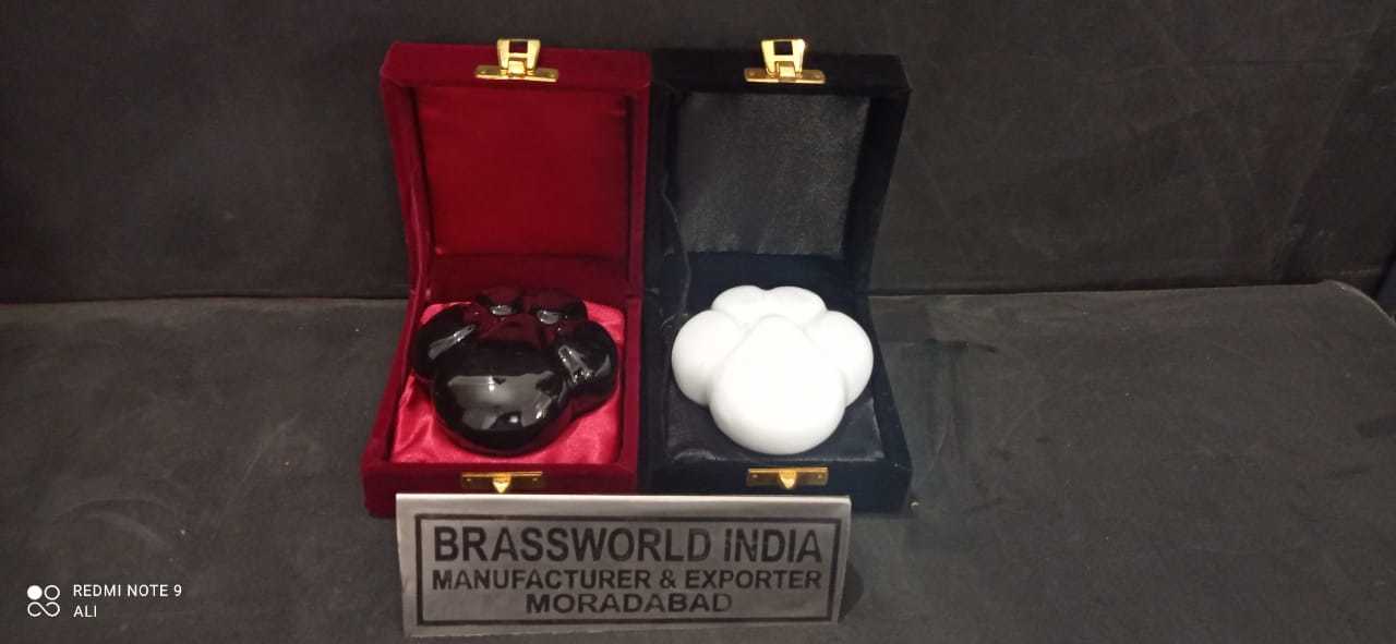 Brass Raku Black Sinle Paw Pet Cremation Urn Funeral Supplies