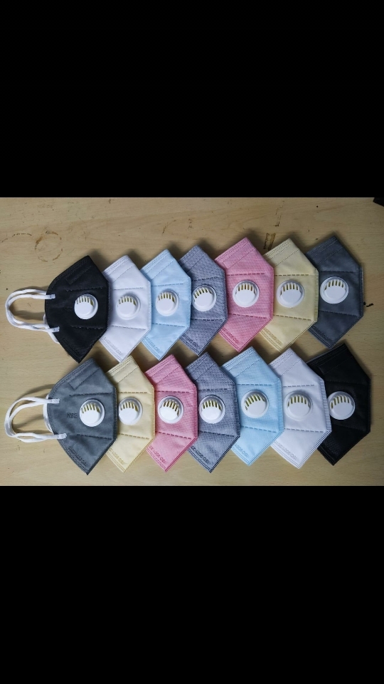 All Colors N95 Face Mask With Respirator - 6 Layer