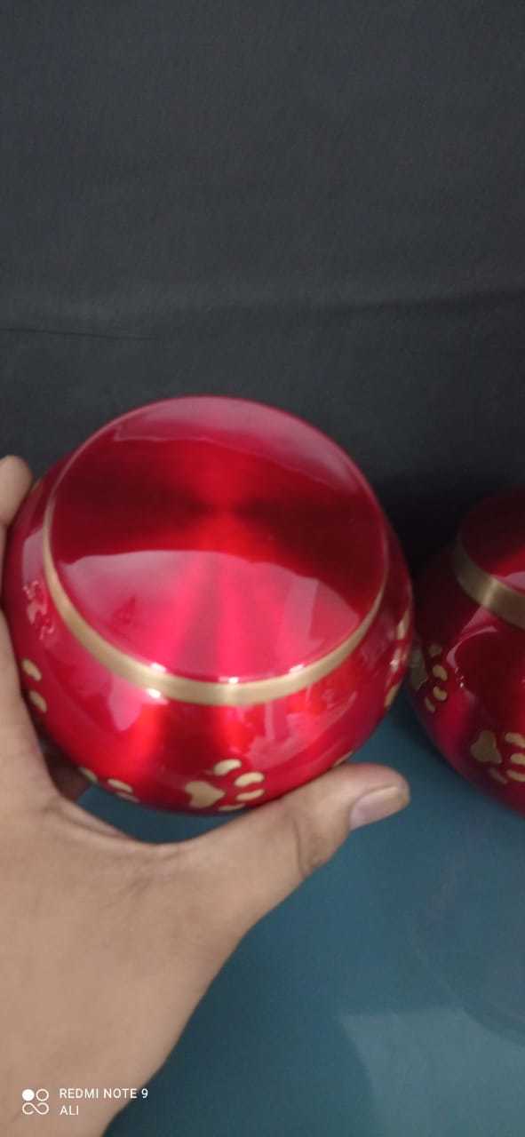 Brass Red Paw Odyssey Pet Cremation Urn