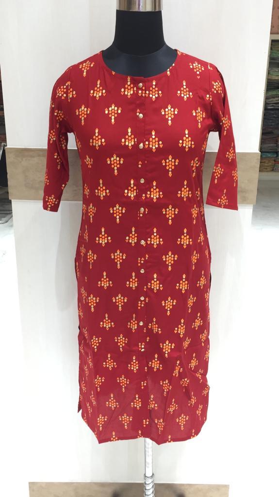 Ladies Liva Kurti Decoration Material: Paint