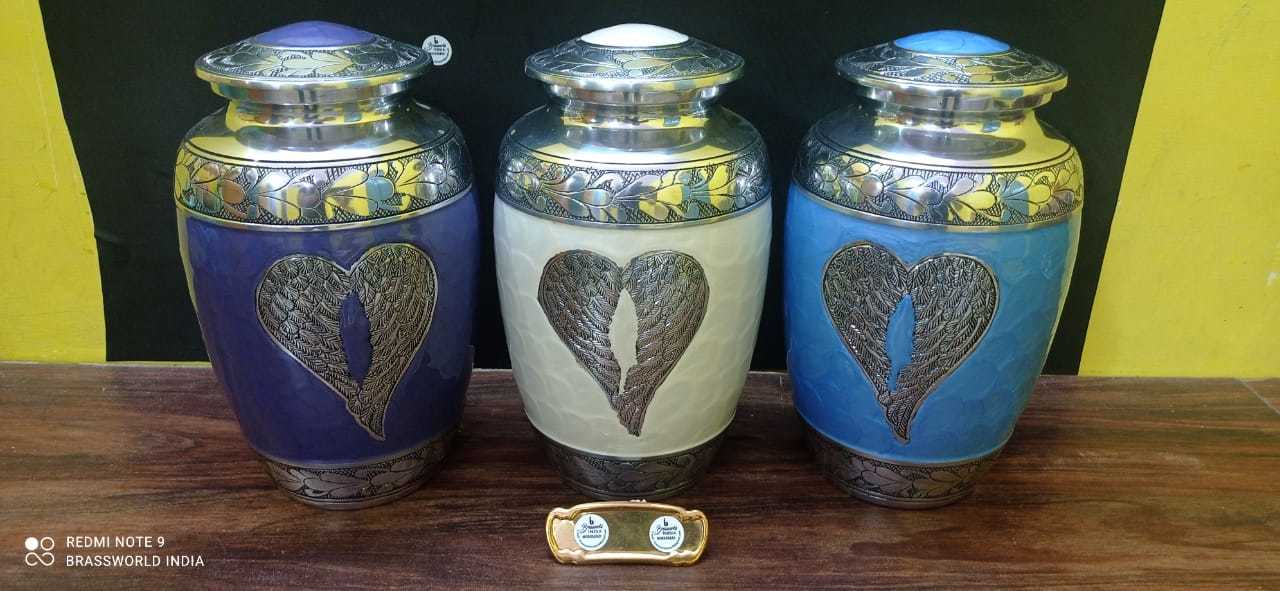 Blue Wings Brass Cremation Adult Urn Funeral Supplies