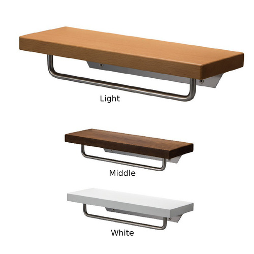 Stainless Steel Kuriki Towel Hanger With Shelf