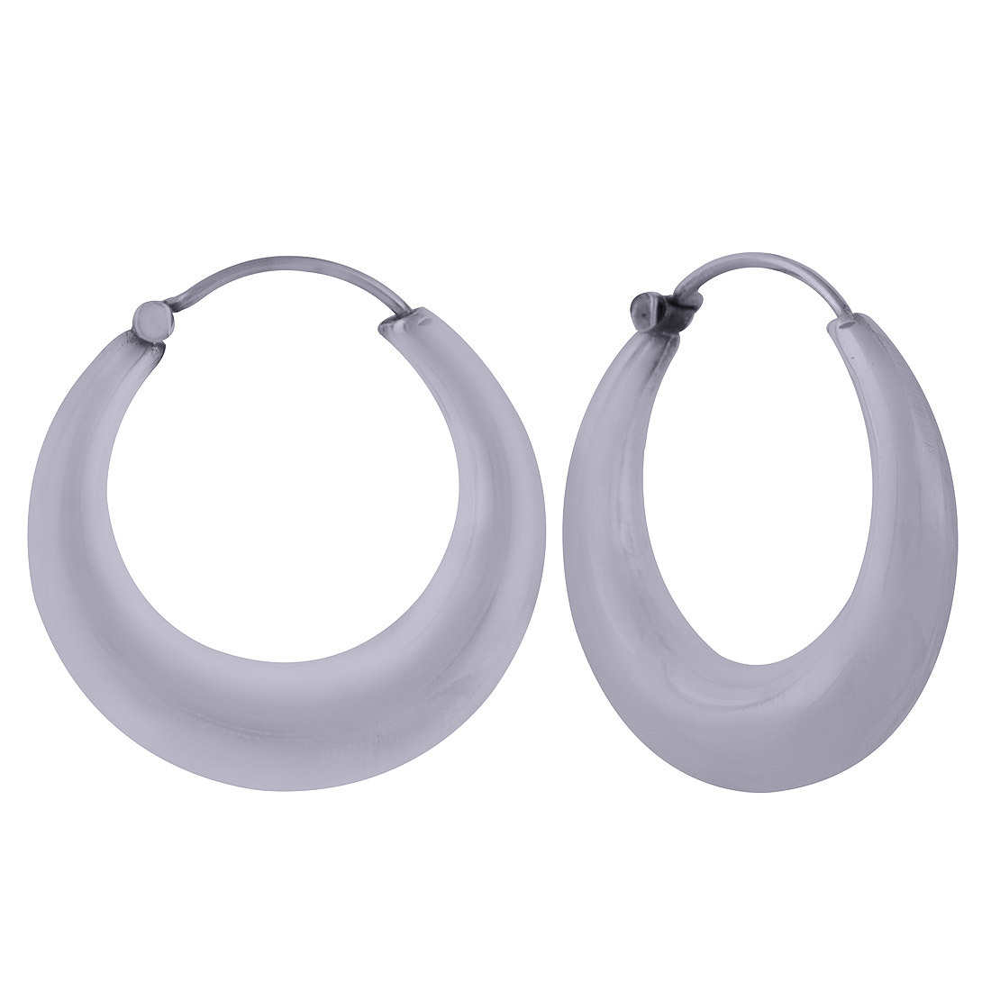 Plain 925 Sterling Solid Silver Bali Earrings Gender: Children