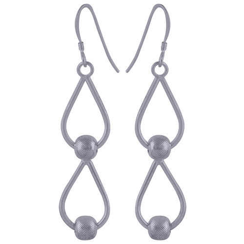 Beads Plain 925 Sterling Solid Silver Earrings Gender: Children