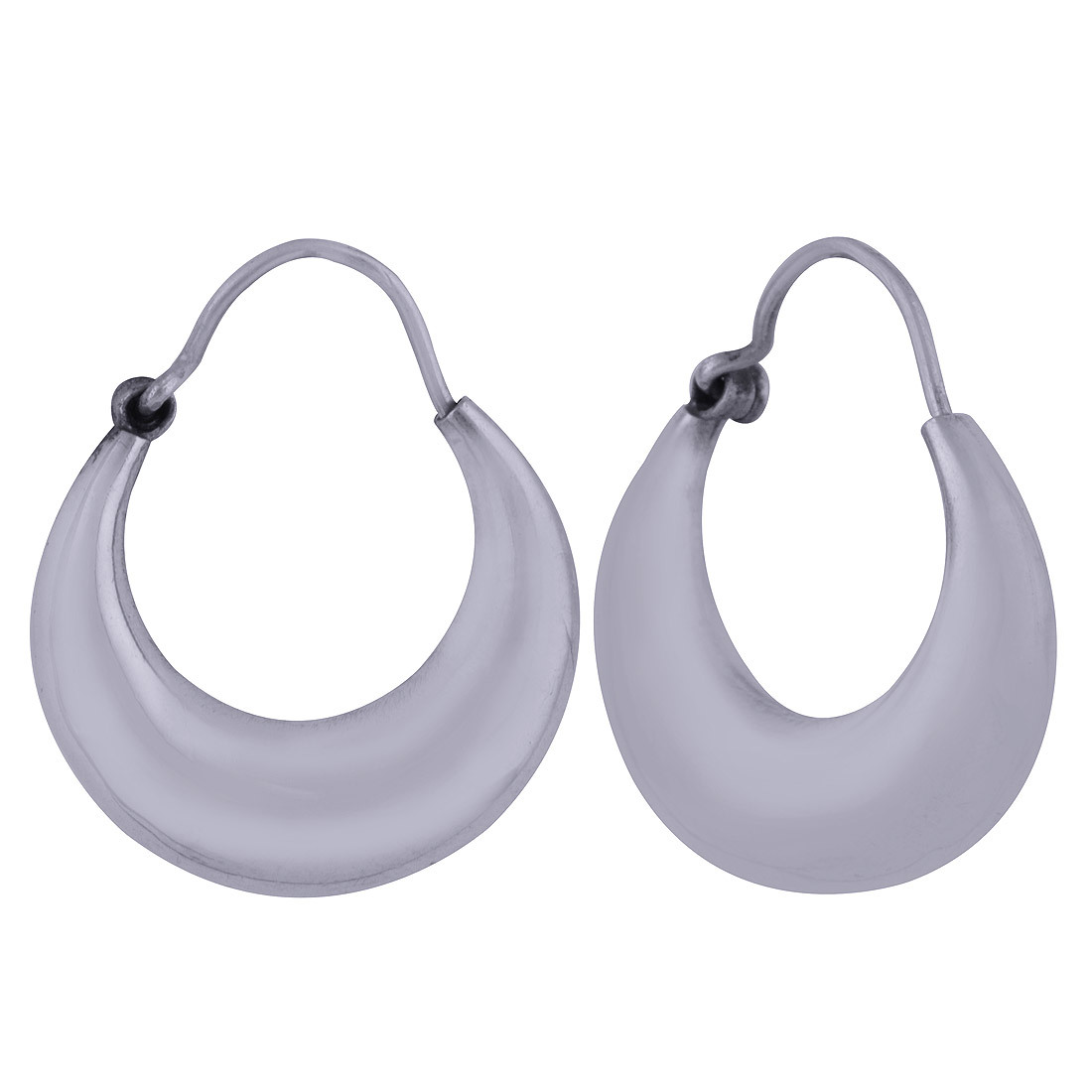 Plain 925 Sterling Solid Silver Bali Earrings Gender: Children