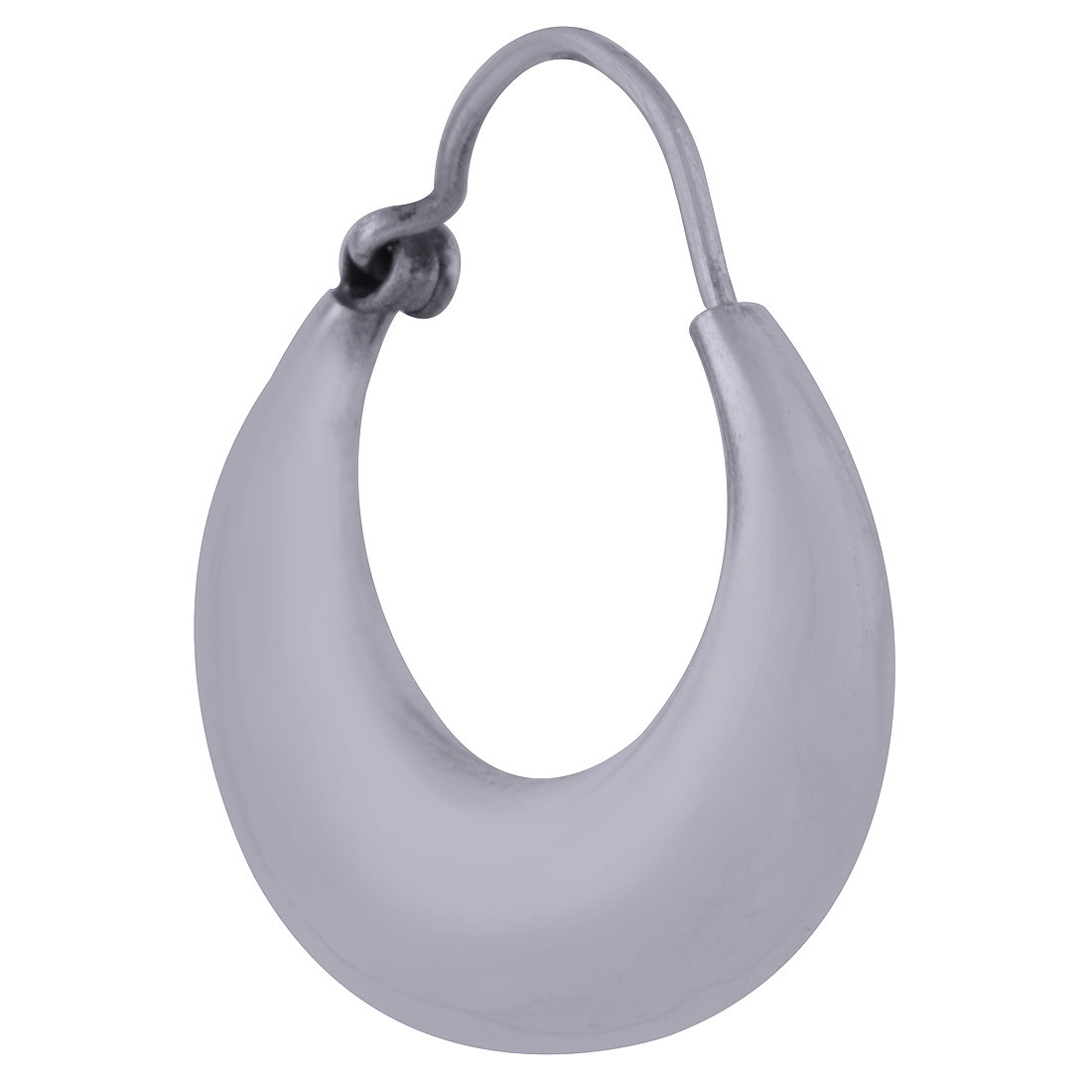 Plain 925 Sterling Solid Silver Bali Earrings Gender: Children