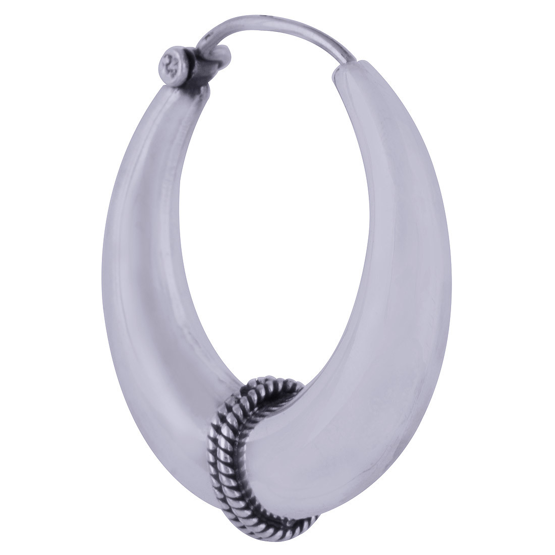 Plain 925 Sterling Solid Silver Bali Earrings Gender: Children