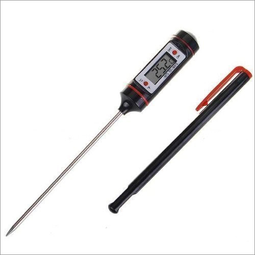 Pen Type Digital Thermometer - Stainless Steel Probe, 24.5cm Length, -50 to 300°C Range | Fast Measurement, Digital LCD Display, 1-Year Warranty