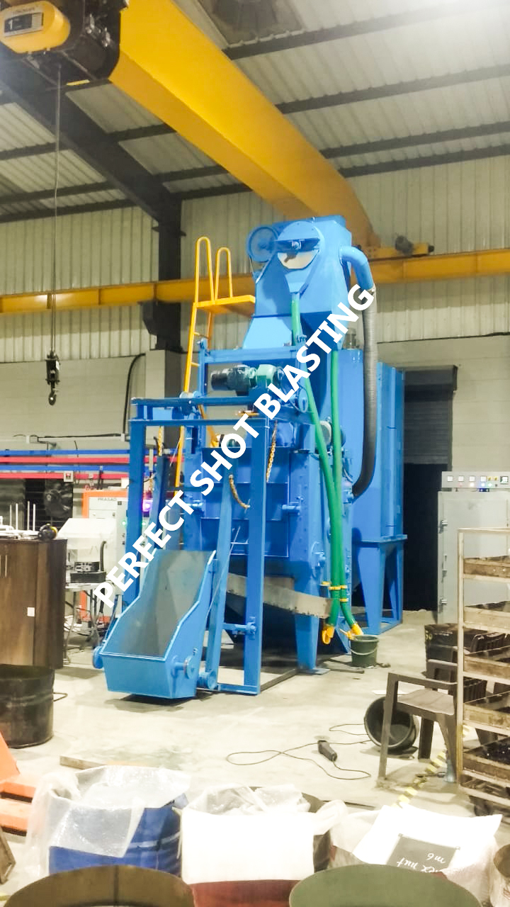 Blue Green Tum Blast 27 X 36 Loader Type Shot Blasting Machine
