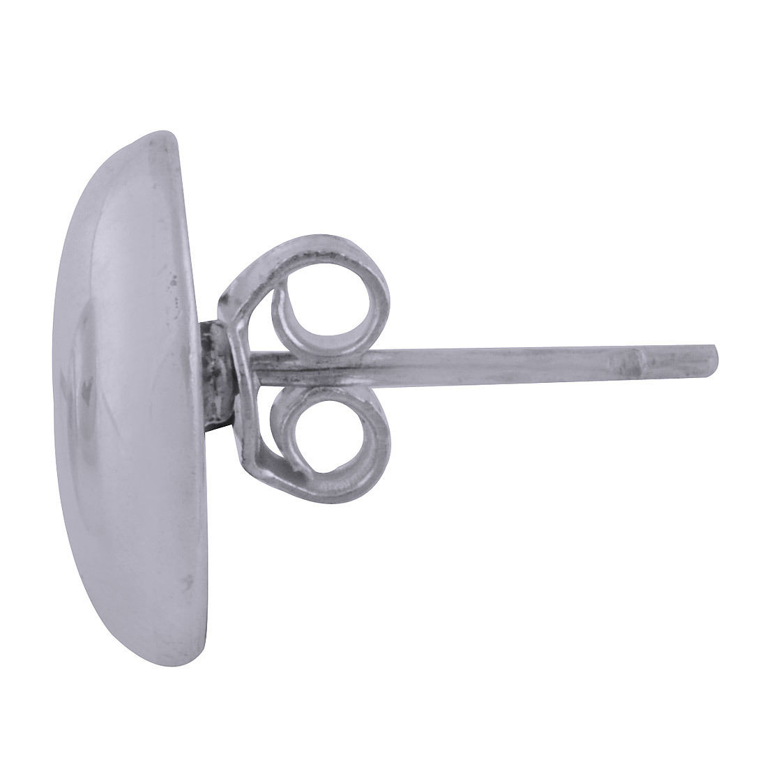 Round Plain 925 Sterling Solid Silver Stud Earrings Gender: Children