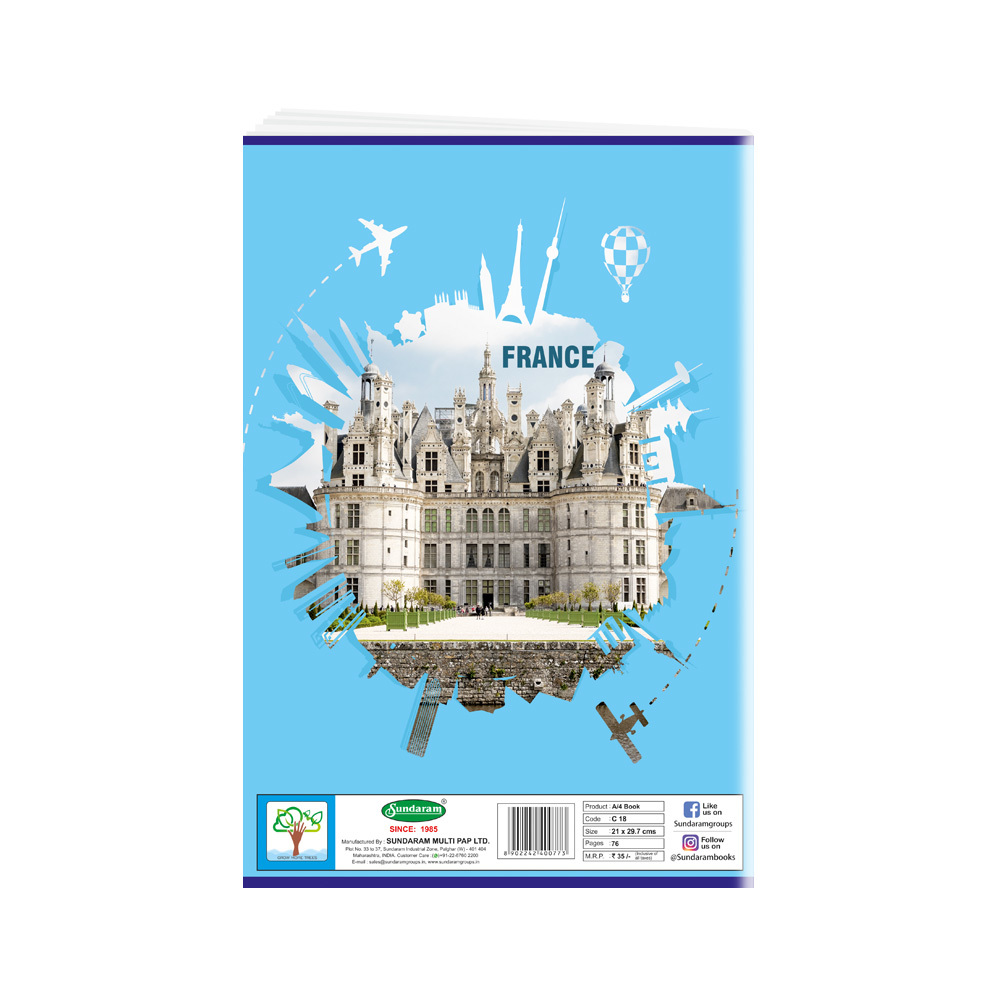 Winner A/4 Book - 76 Pages Center Pining