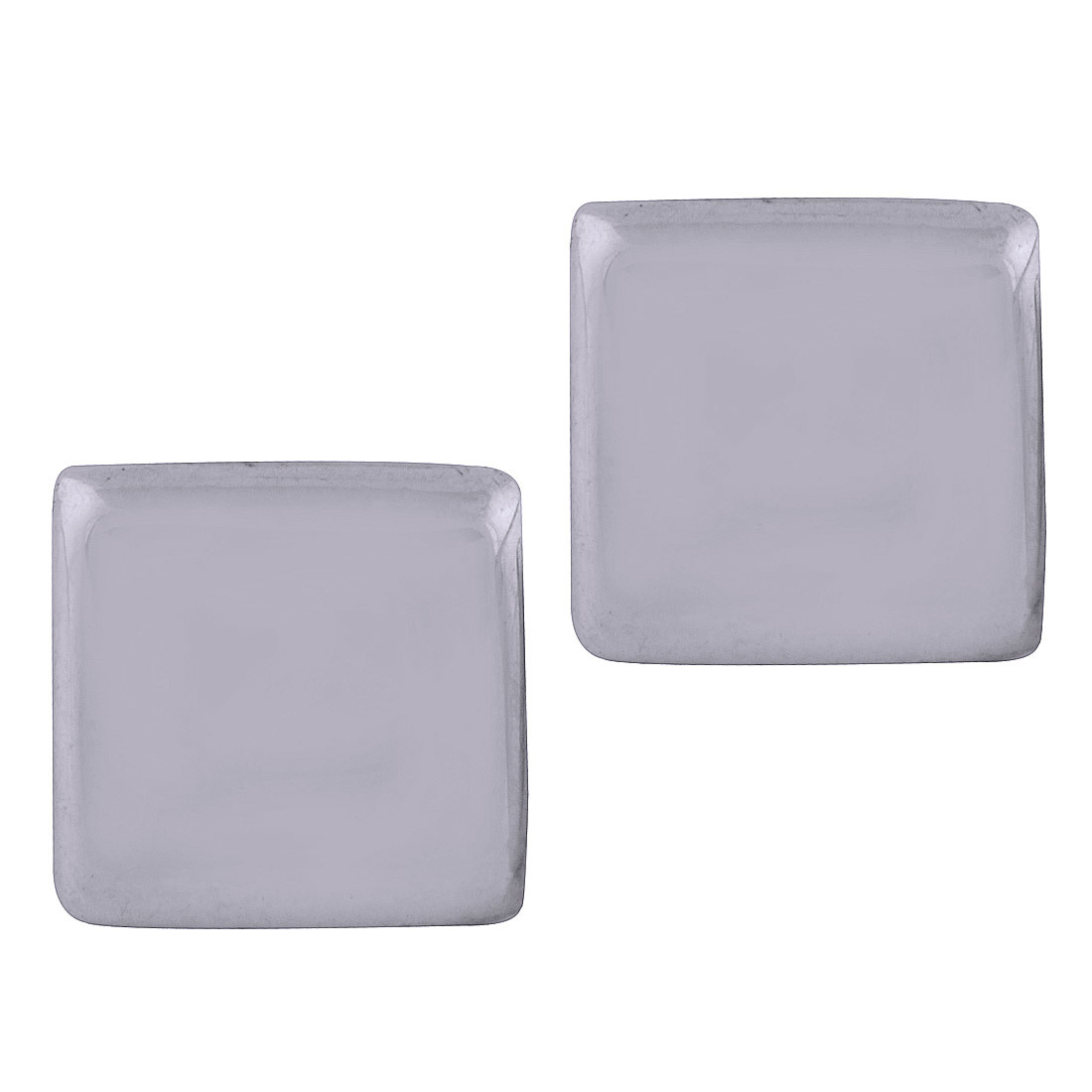 Square Plain 925 Sterling Solid Silver Stud Earrings Gender: Children