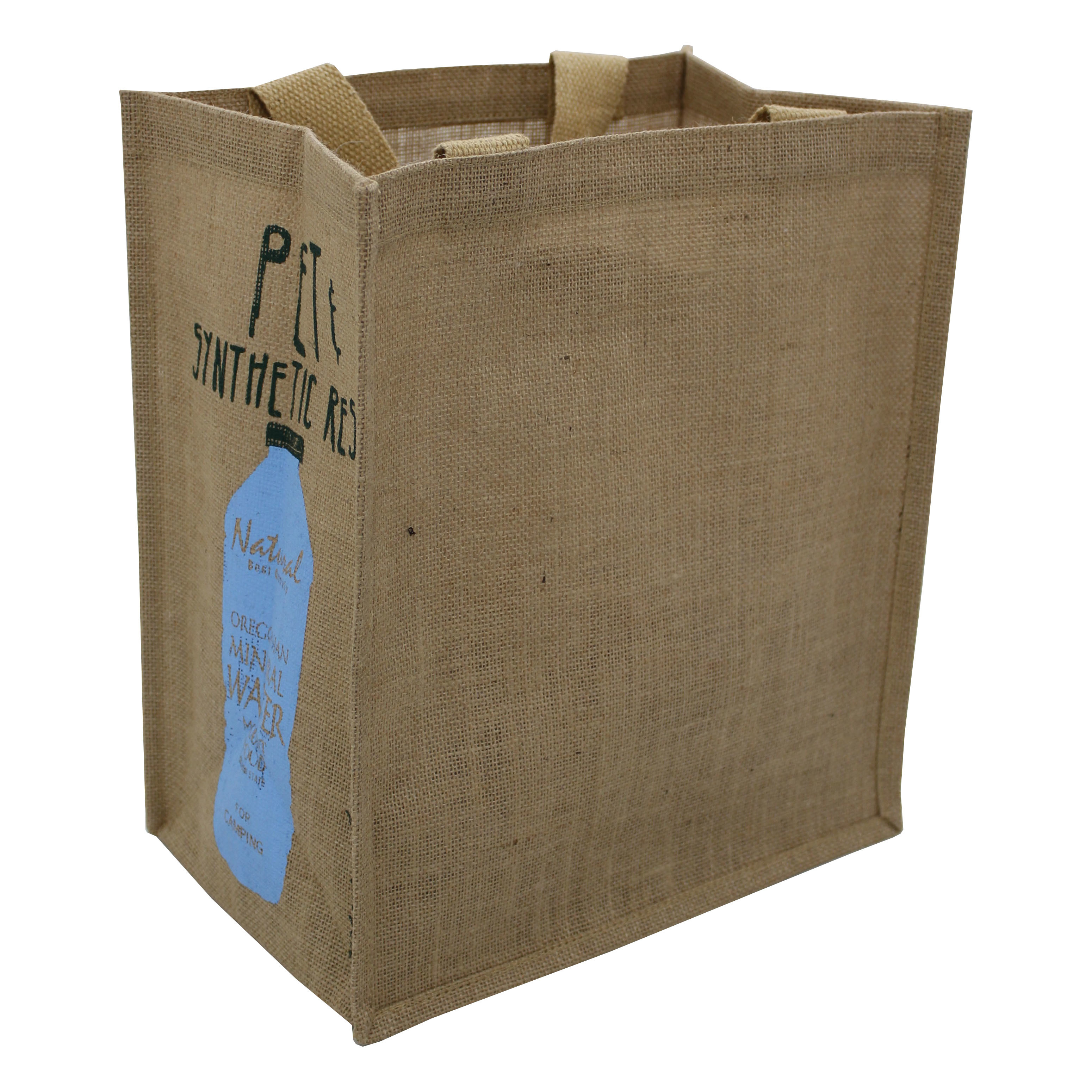 Natural Pp Laminated Jute Bag With Web Handle