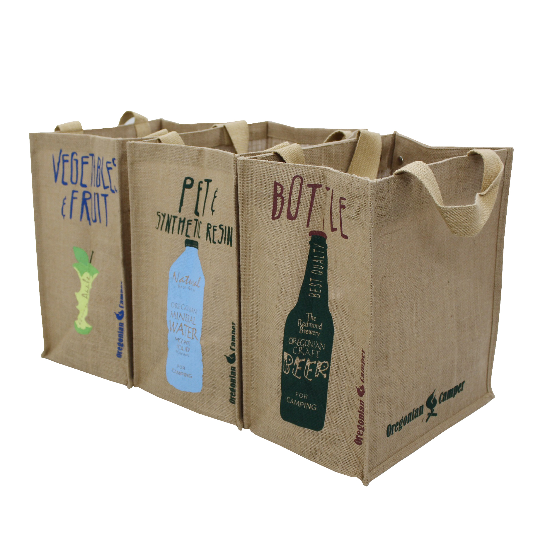 Natural Pp Laminated Jute Bag With Web Handle