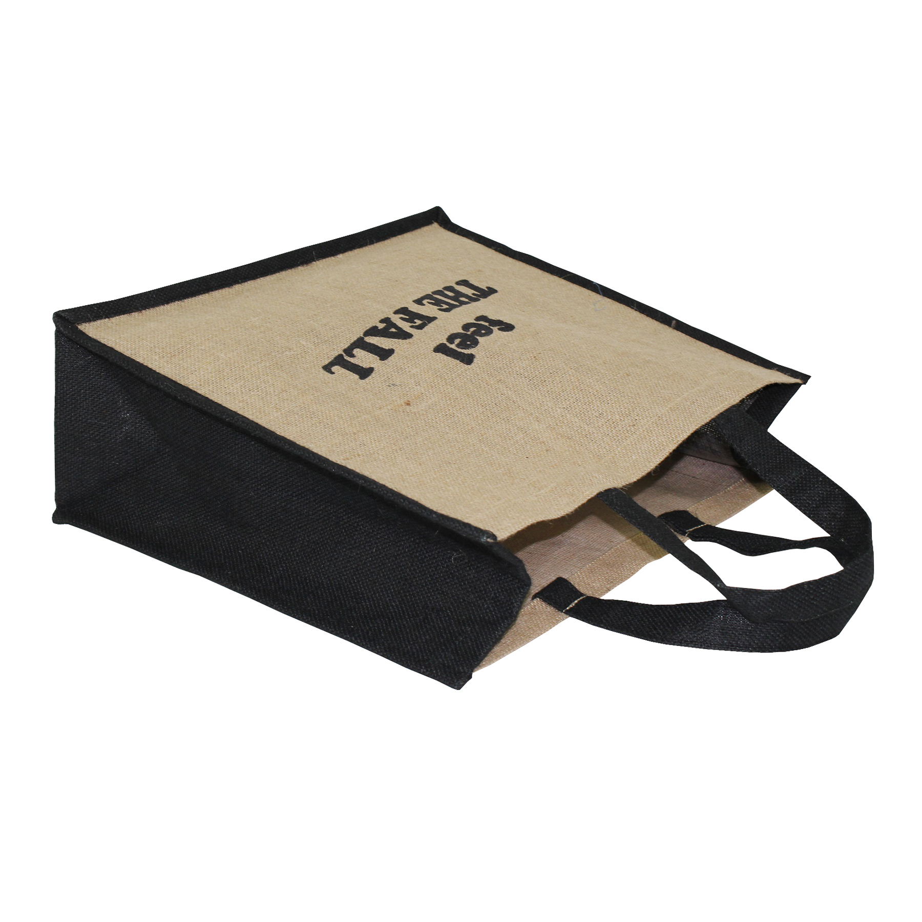 Natural Pp Laminated Jute Tote Bag With Web Handle