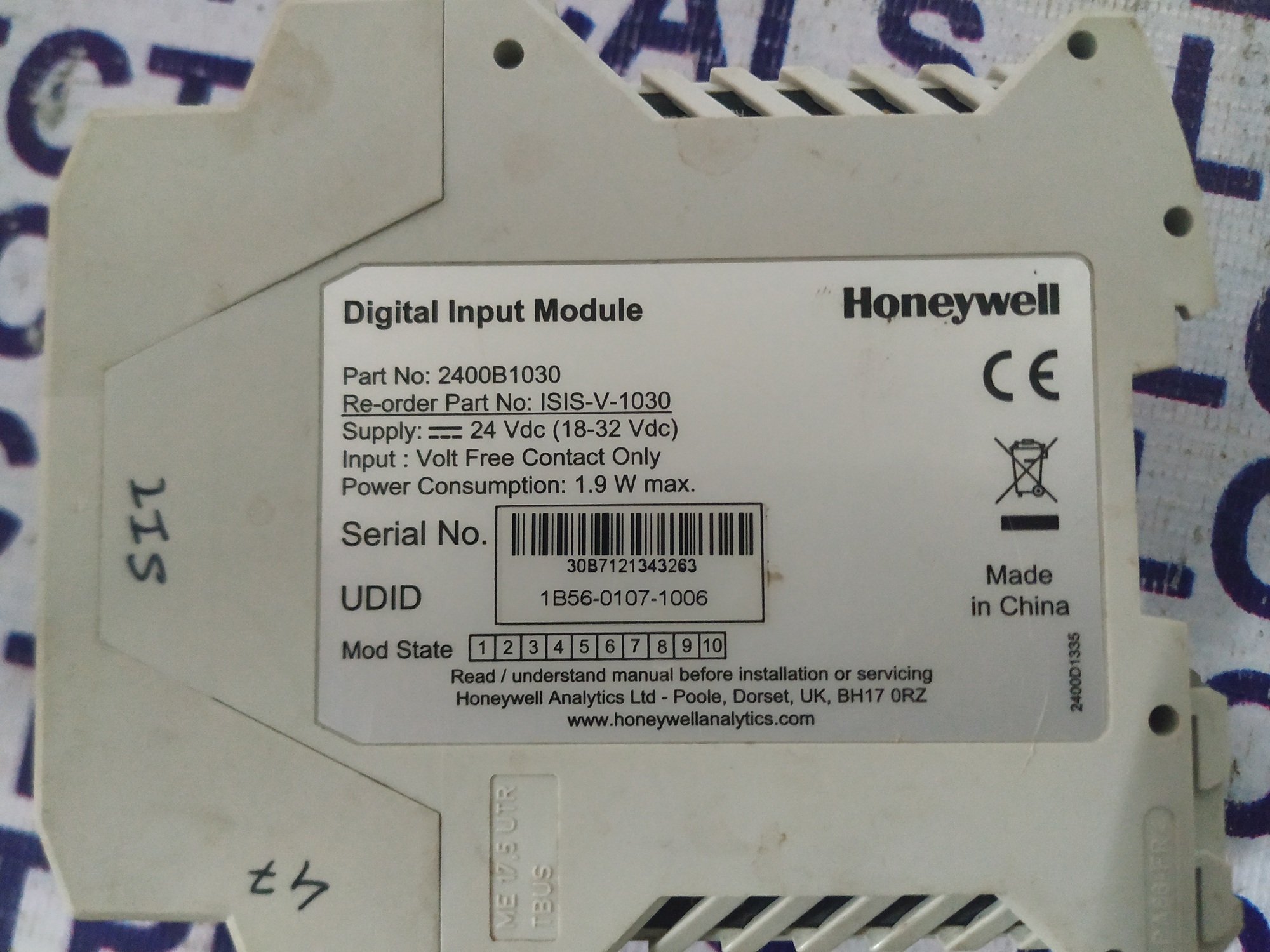 Honeywell Input Module 2400b1030