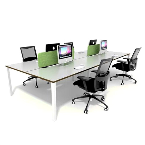 4 Person Open Desk Modular Workstation