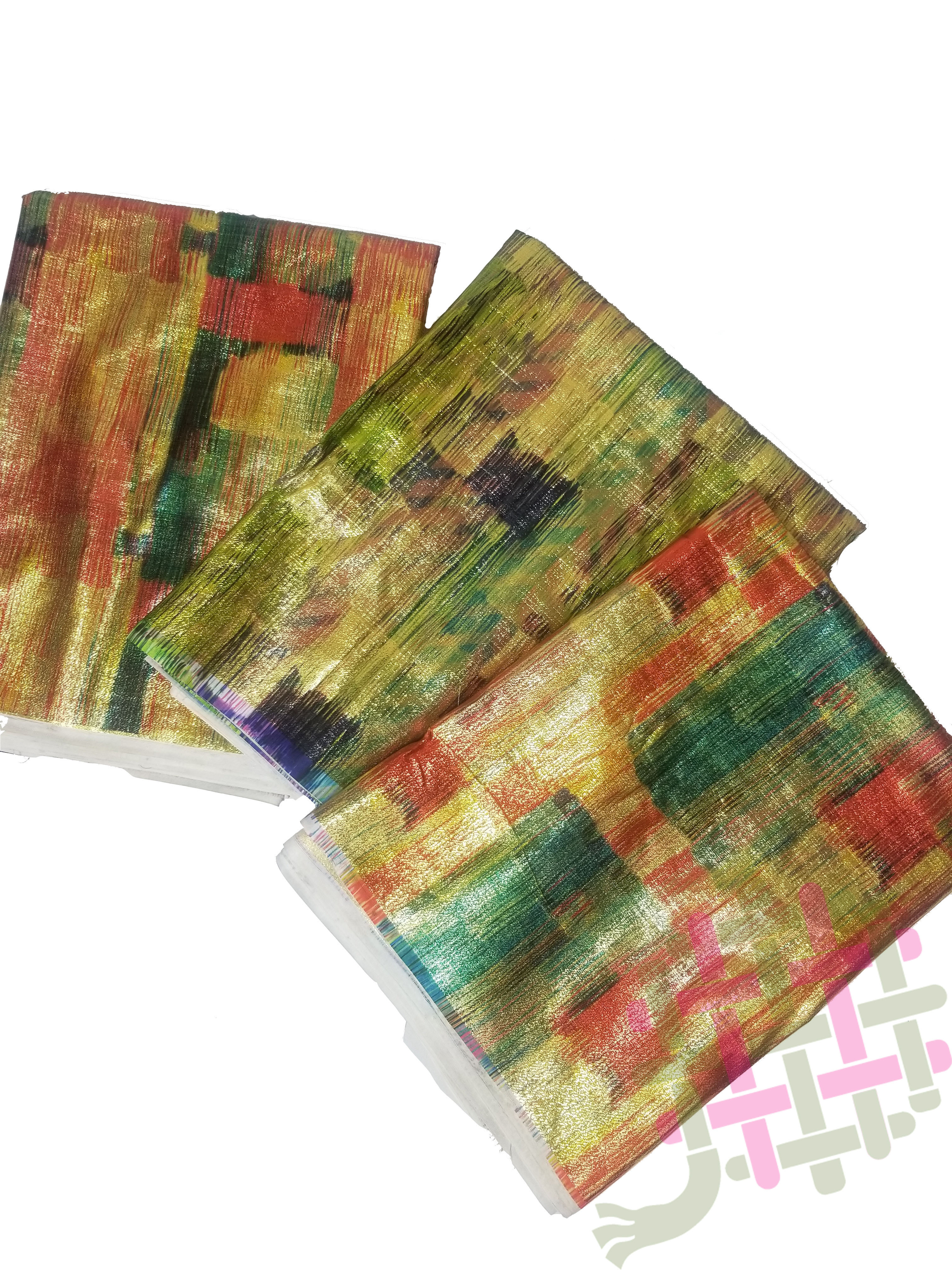 Shiny Golden Satin Digital Print Fabric For Women Clothing - 44" Width, Multicolor Golden | Washable, Perfect For Kurti, Gown, Dress, & More
