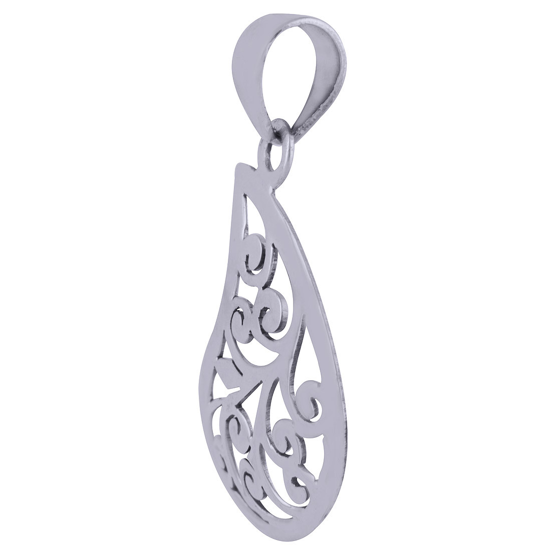 Authentic Jali Cut Work Plain 925 Sterling Solid Silver Pendant Gender: Children